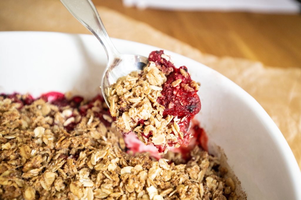 Beeren Crumble gesund