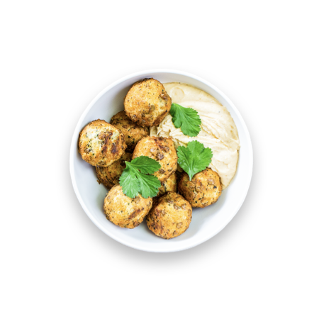 Lentil Balls & Hummus