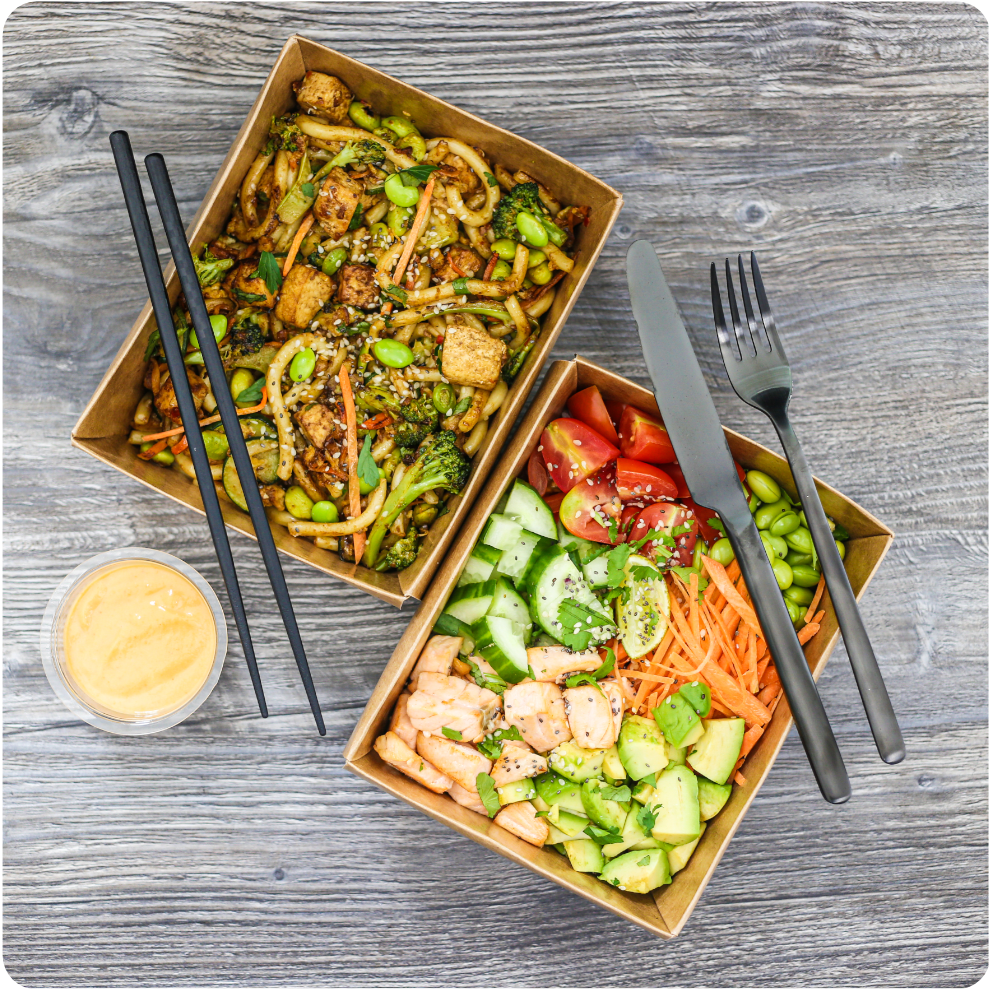 Udon Noodles und Bowls