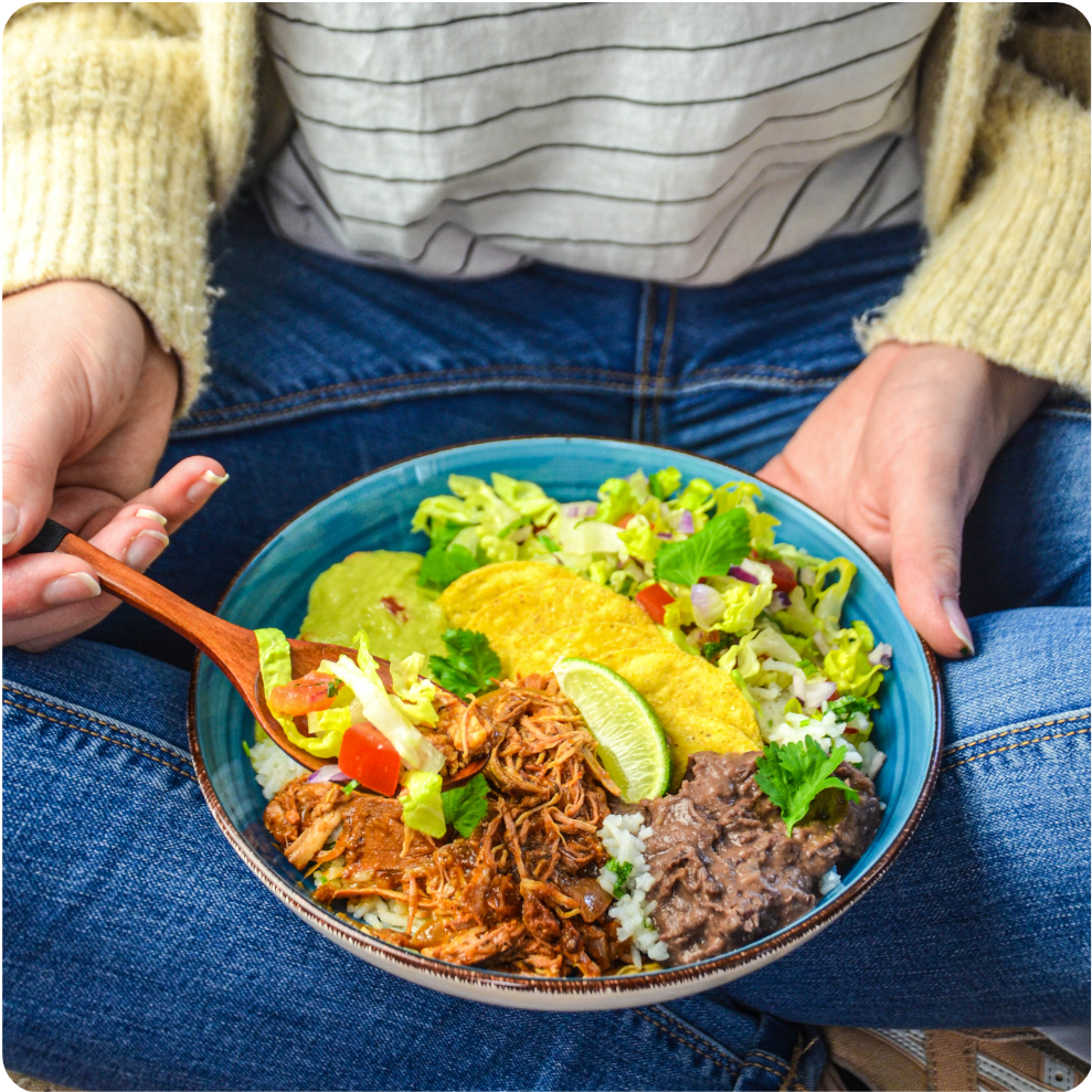 Bestell dir jetzt unsere bunte Bowl Chicken Tinga in Gelsenkirchen!