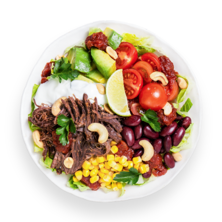 Mexican Pulled Beef Salad