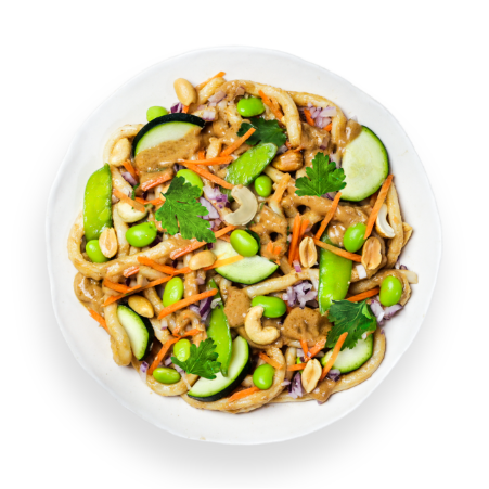 Vegan Peanut Udon Noodles